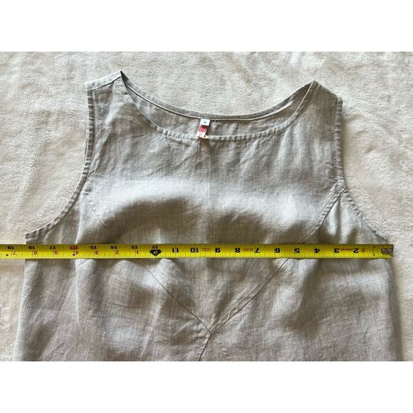 SOUTH STREET LINEN Sz 0 US Small Cream Metallic Criss Cross Shell Tank Top NWOT - Picture 10 of 16
